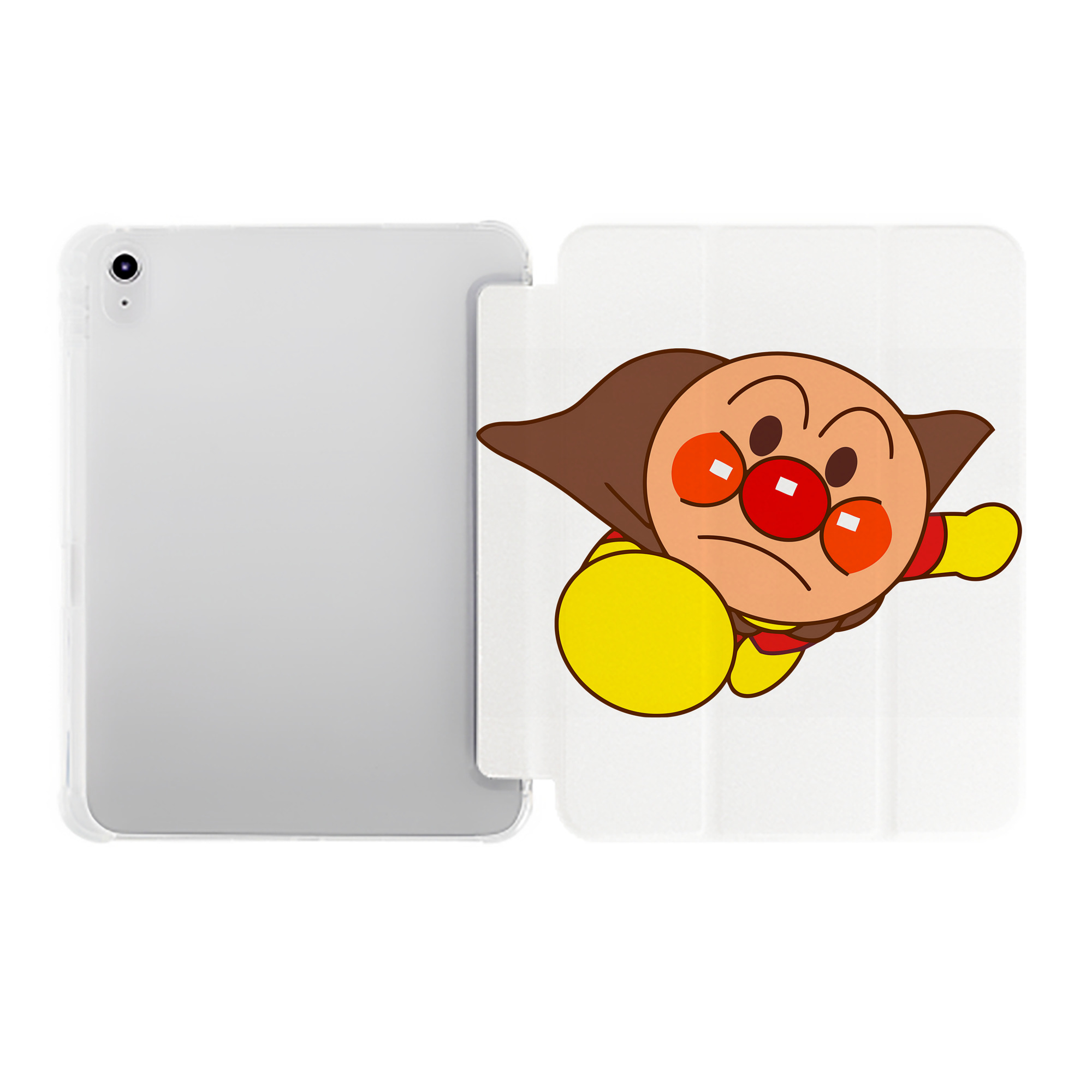 （画像用） アンパンマン Anpanman IPad ケース ペン収納付き 三つ折りスタンド PUレザー×シリコン 対応機種9.5/10.5/10.9インチ